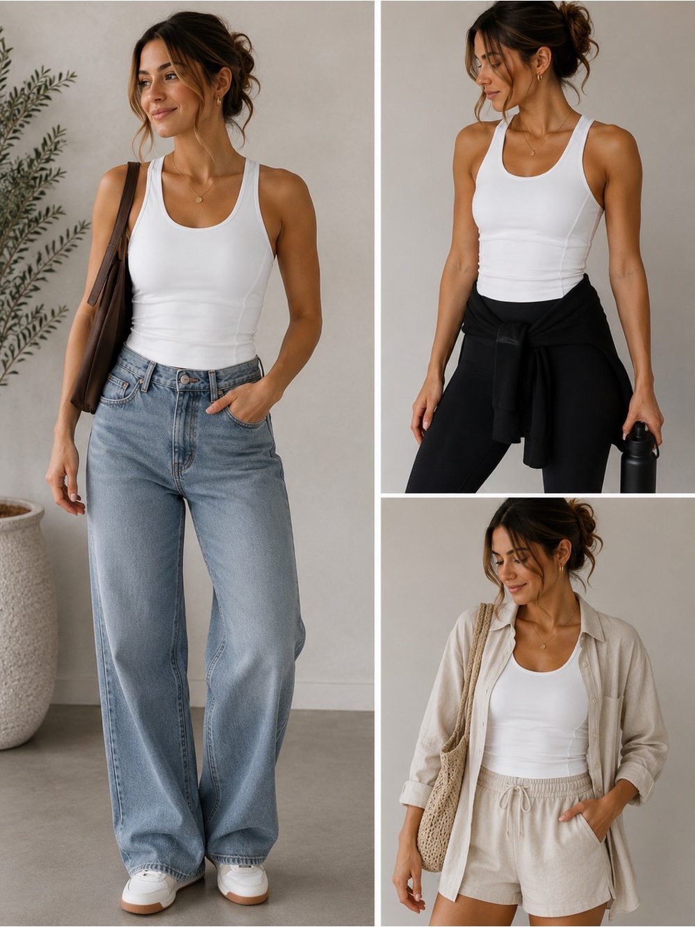 Tommie Copper White Scoop Neck Athletic Tank